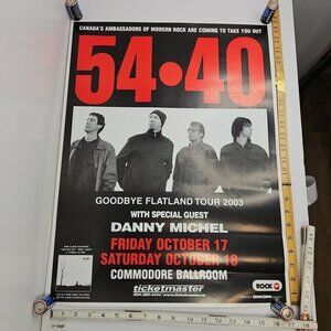 54-40 Goodbye Flatland Tour 2003 Poster Commodore Ballroom Vancouver Danny VTG
